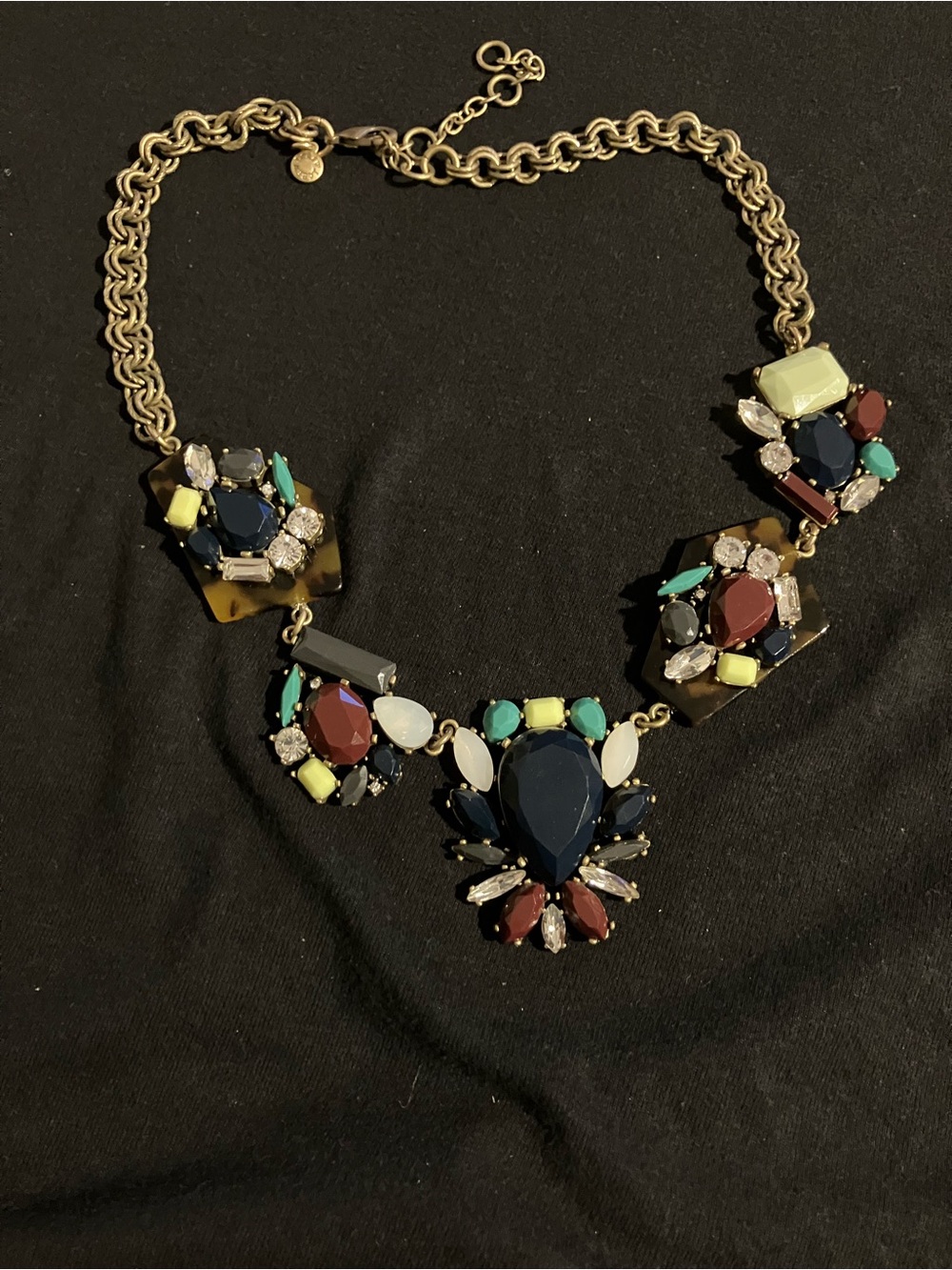 J. Crew X Lulu Frost Gold-Tone Multicolor Gemstone Bib Necklace